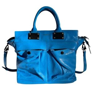 Rag & Bone Pilot Bag Large Blue Leather Work Tote